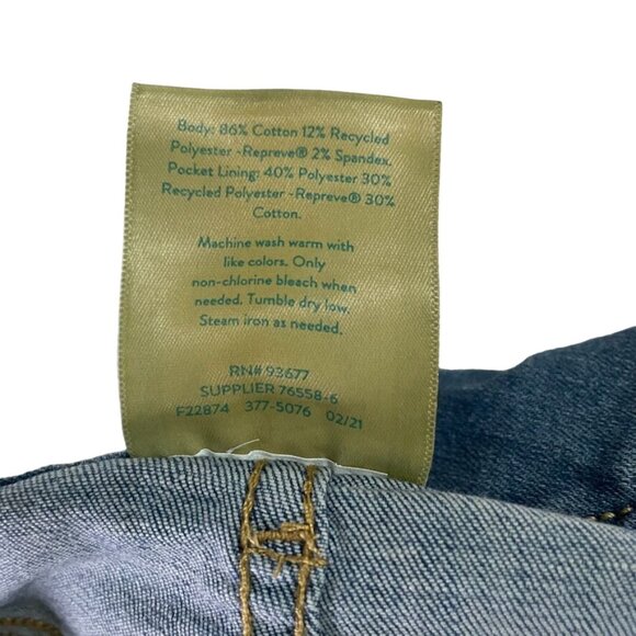 Womens Denim Overall Dress Repreve 16 Plus Adjustable Straps Pocketed u Sustaina - Picture 11 of 13